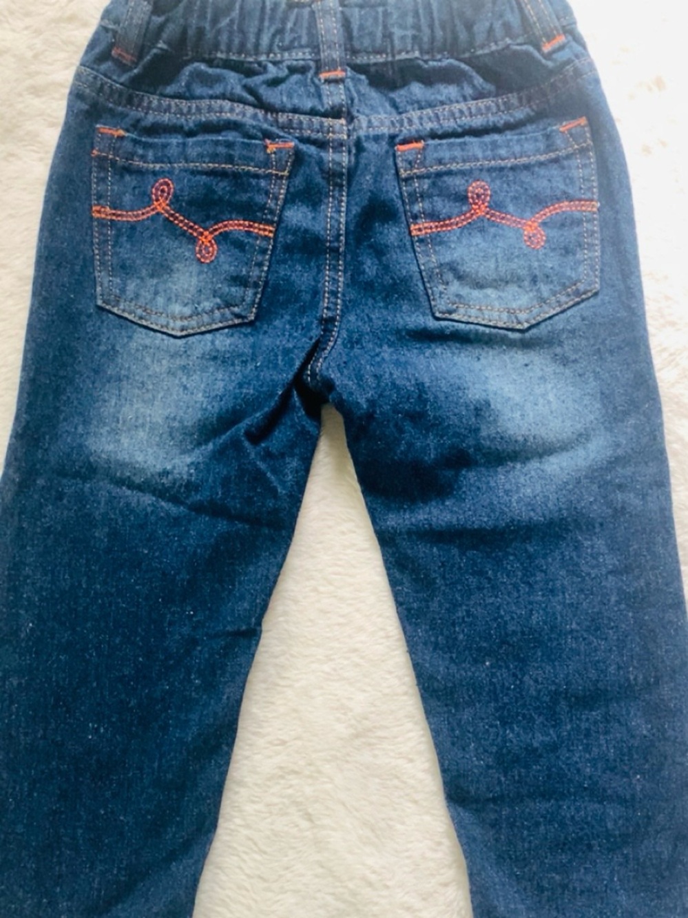 Boys bootcut Jeans with Orange Back Stitching